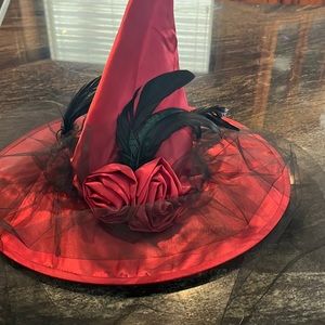 Red and black witch hat